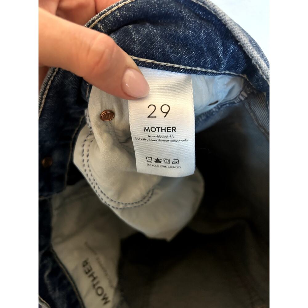 MOTHER The Scrapper Straight Leg Jeans in Medium Blue Wash - Picture 6 of 6